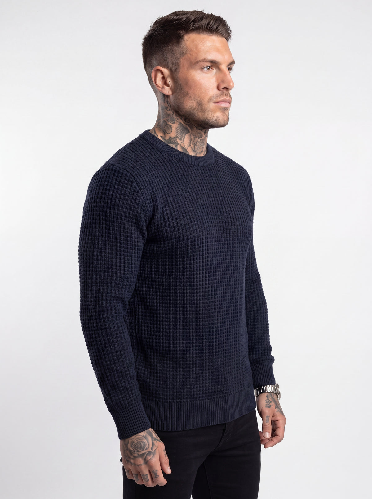 Buzo Tejido Waffle Monaco – Azul Noche