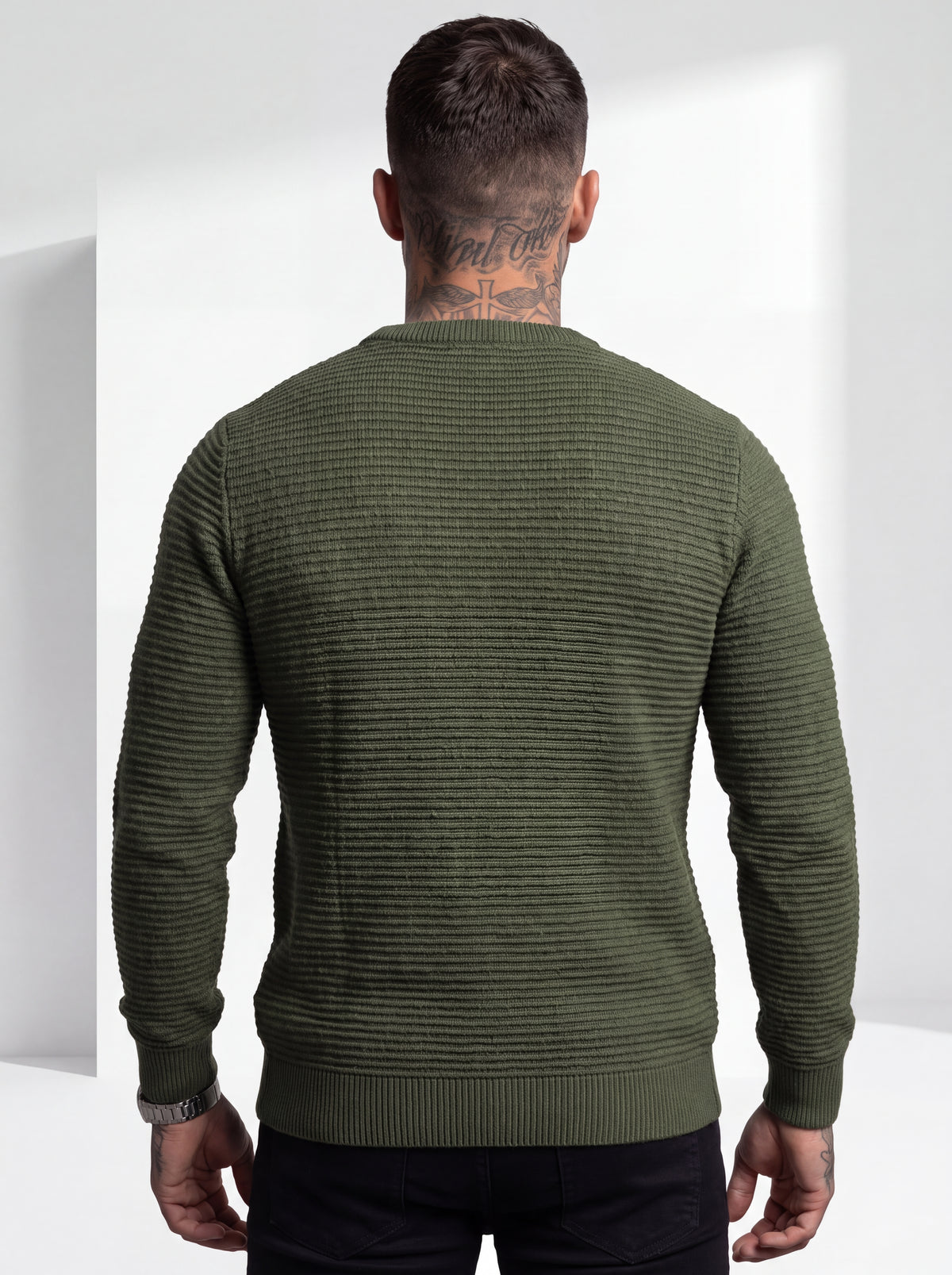 Buzo Tejido Rib Monaco – Verde Oliva
