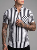 Camisa Neru Stripe Black