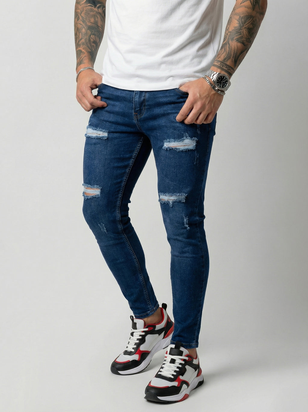 JEAN SKINNY - AZUL 4 ROTOS