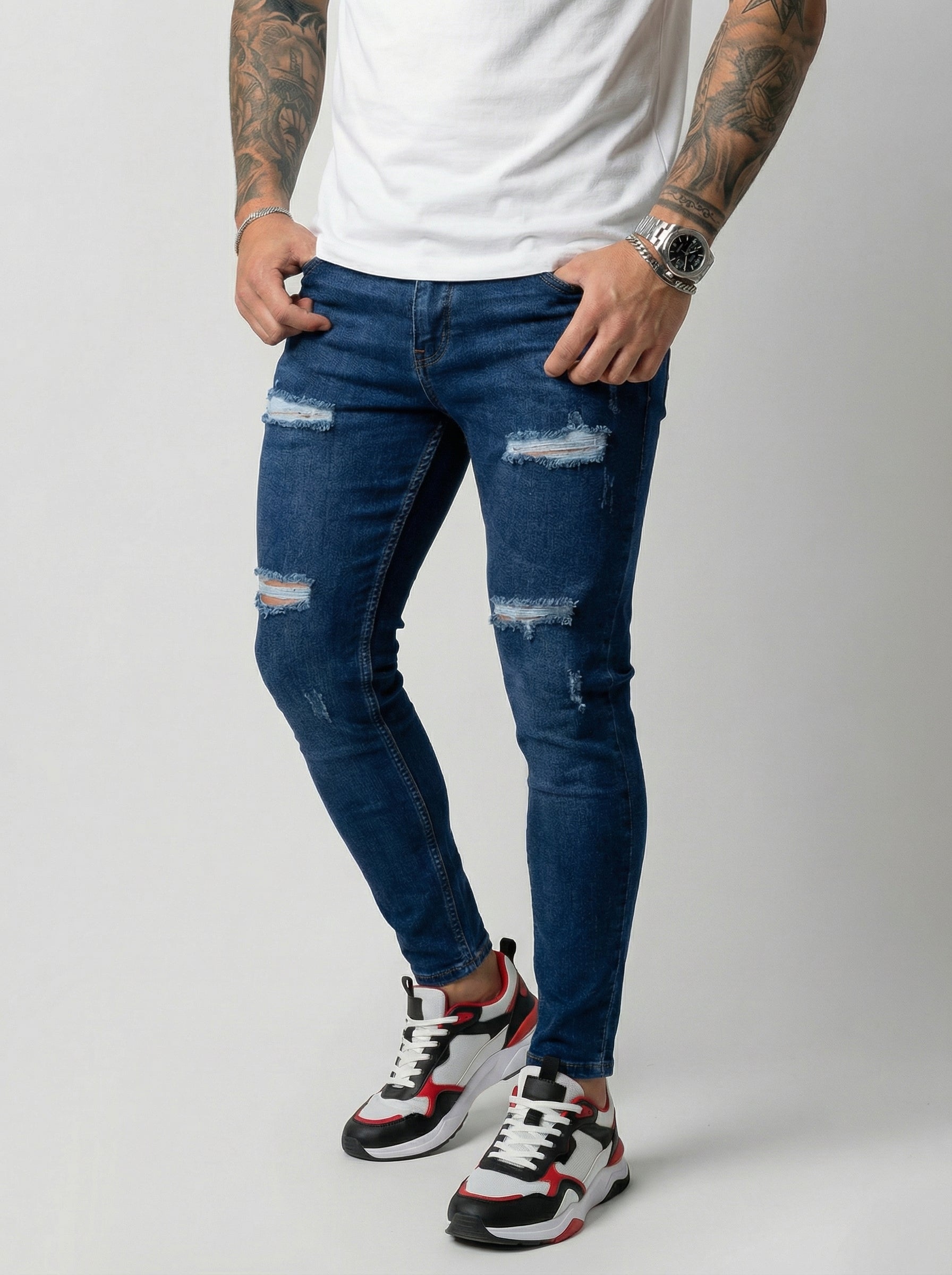 JEAN SKINNY - AZUL 4 ROTOS