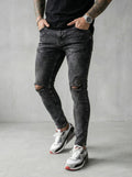 JEAN SKINNY - GRIS OSCURO ROTO
