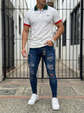 POLO DO MONACO ITALY - JEAN SKINNY BLUE DESTROYED EDITION