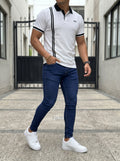 POLO DO MONACO BLACK LINE + JEAN SKINNY FIT AZUL INDUSTRIAL