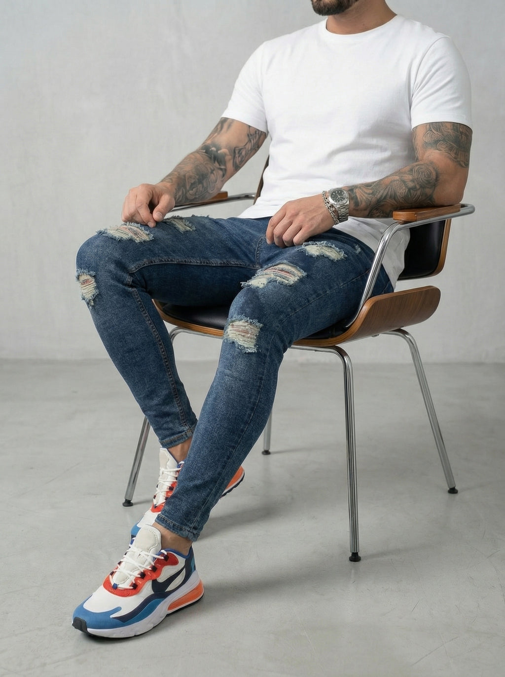 JEAN SKINNY - VERDE TODO ROTO