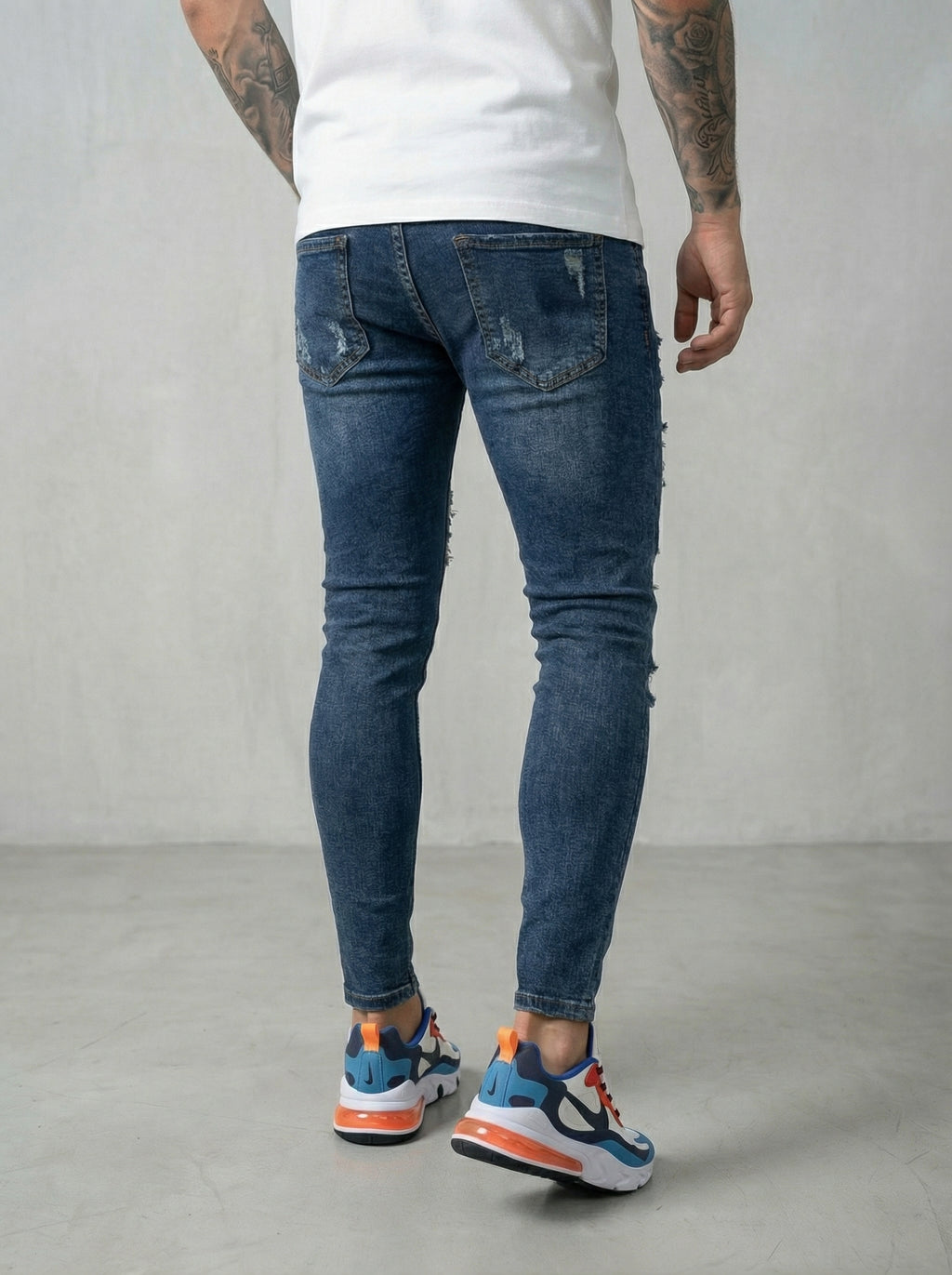 JEAN SKINNY - VERDE TODO ROTO