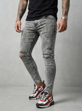 JEAN SKINNY - GRIS CLARO ROTO