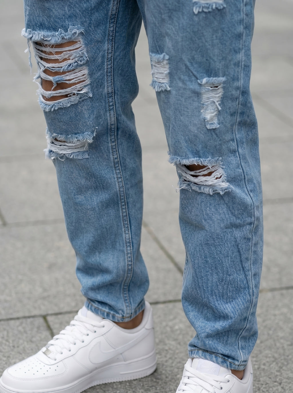 JEAN MOM FIT -  AZUL CLARO FROST