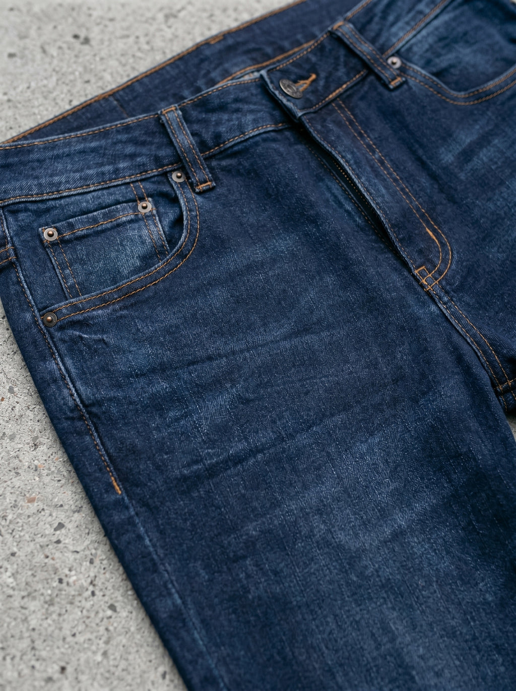JEAN MOM FIT -  AZUL INDUSTRIAL