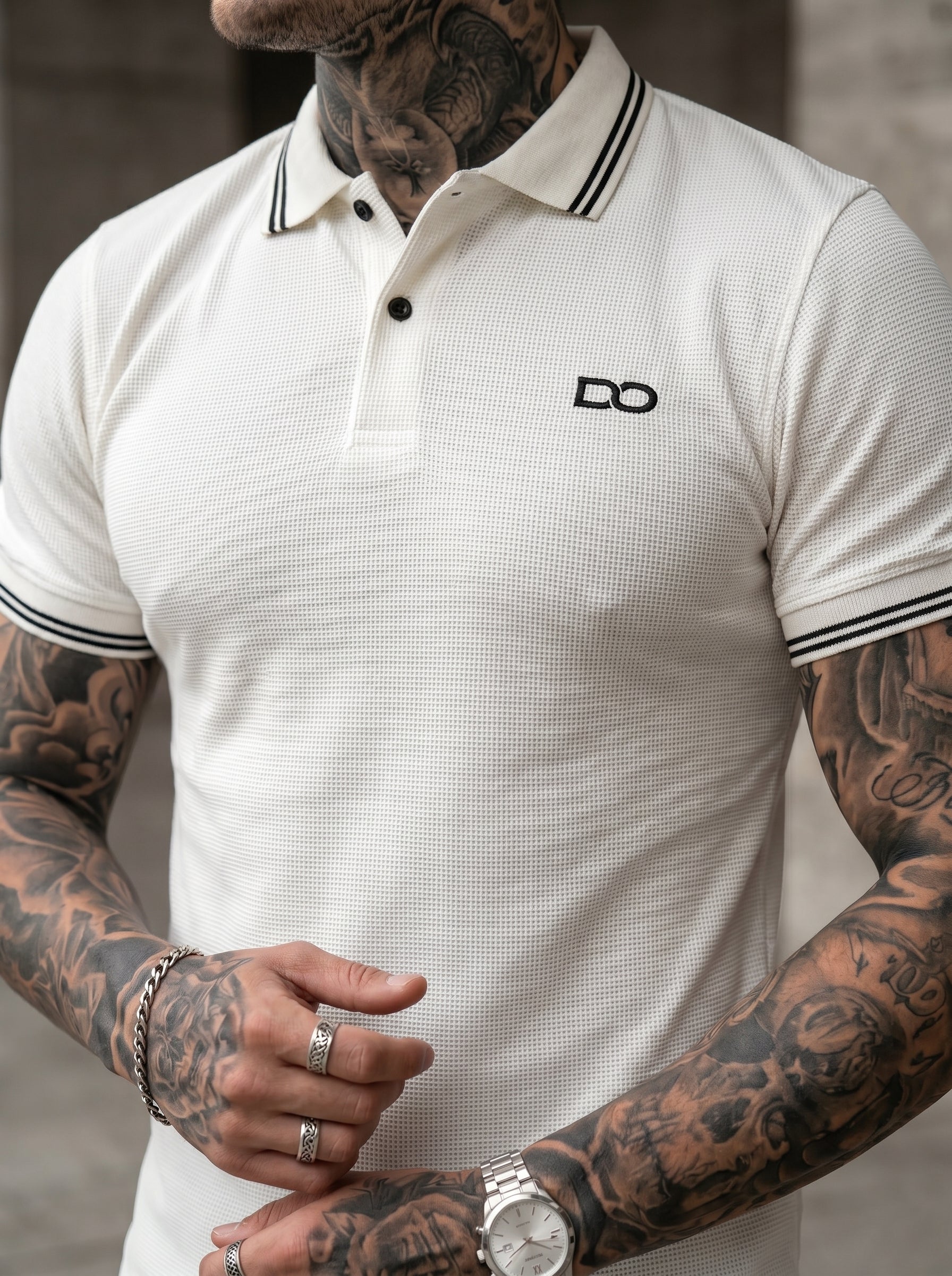 POLO MONACO WHITE  - JEANS SKINNY BLU