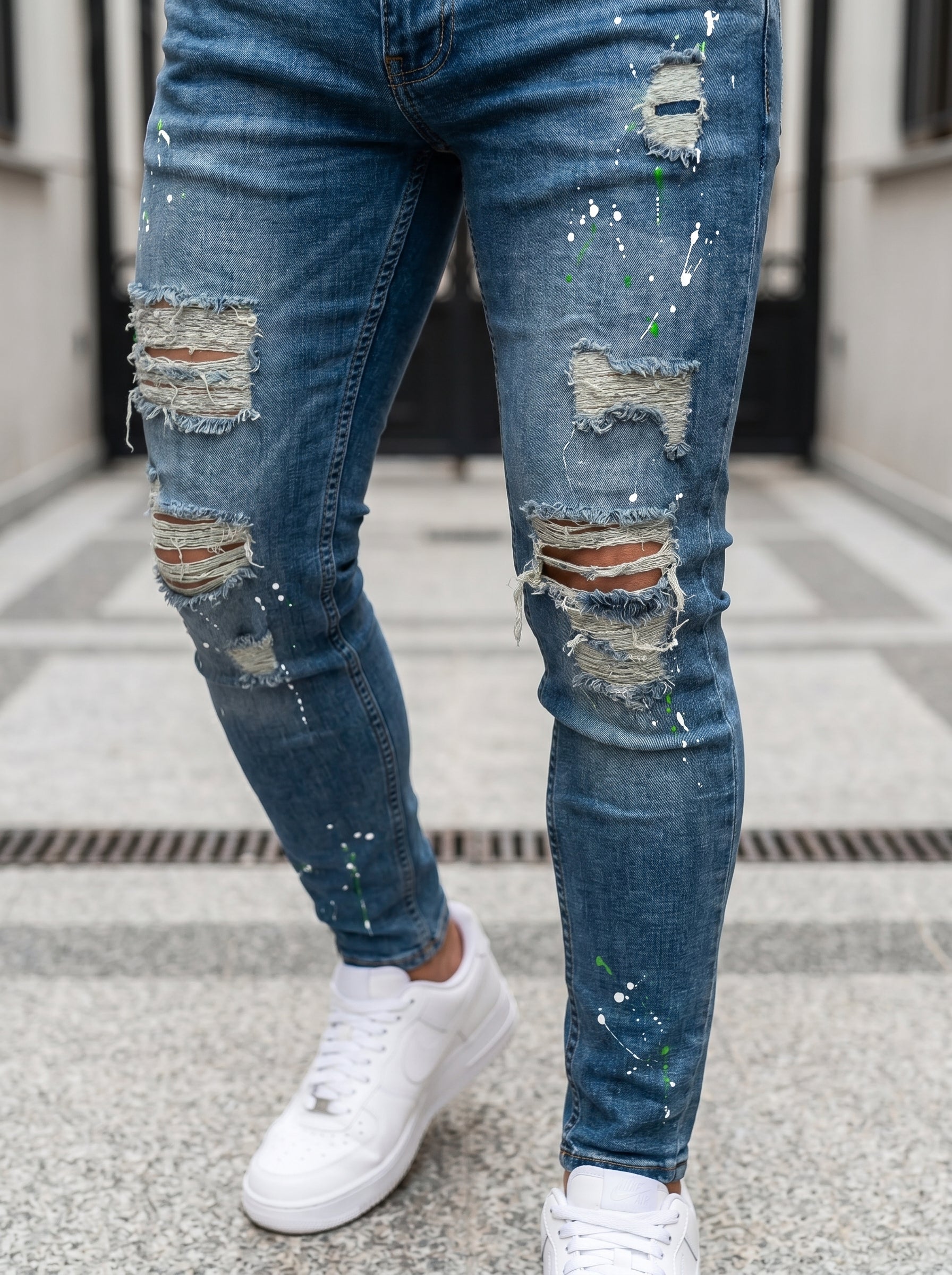 JEANS SKINNY FIT – URBAN SPLASH BLUE