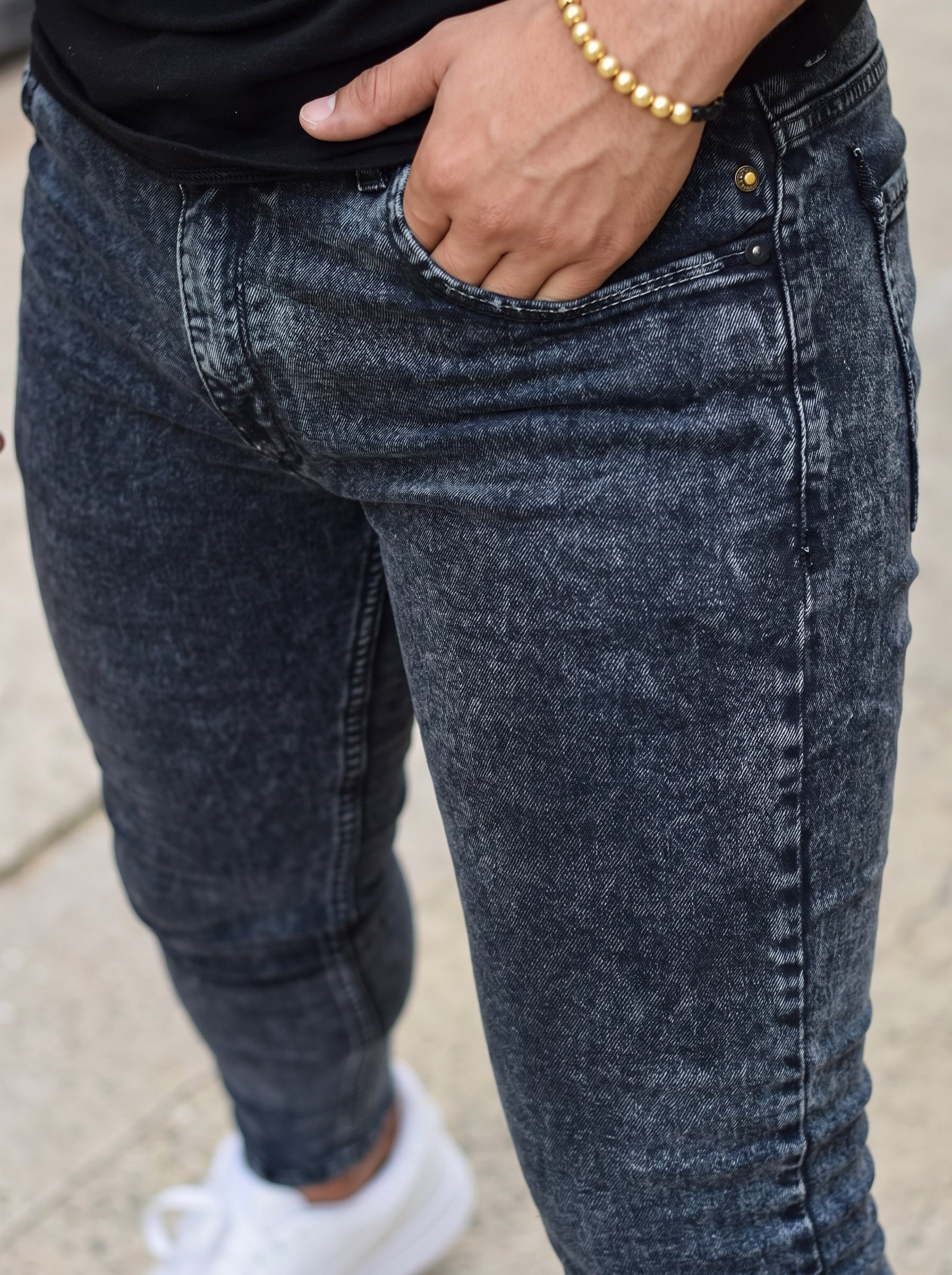 JEANS SKINNY FIT - AZUL PETROLEO