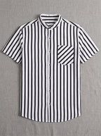 Camisa Neru Stripe Black