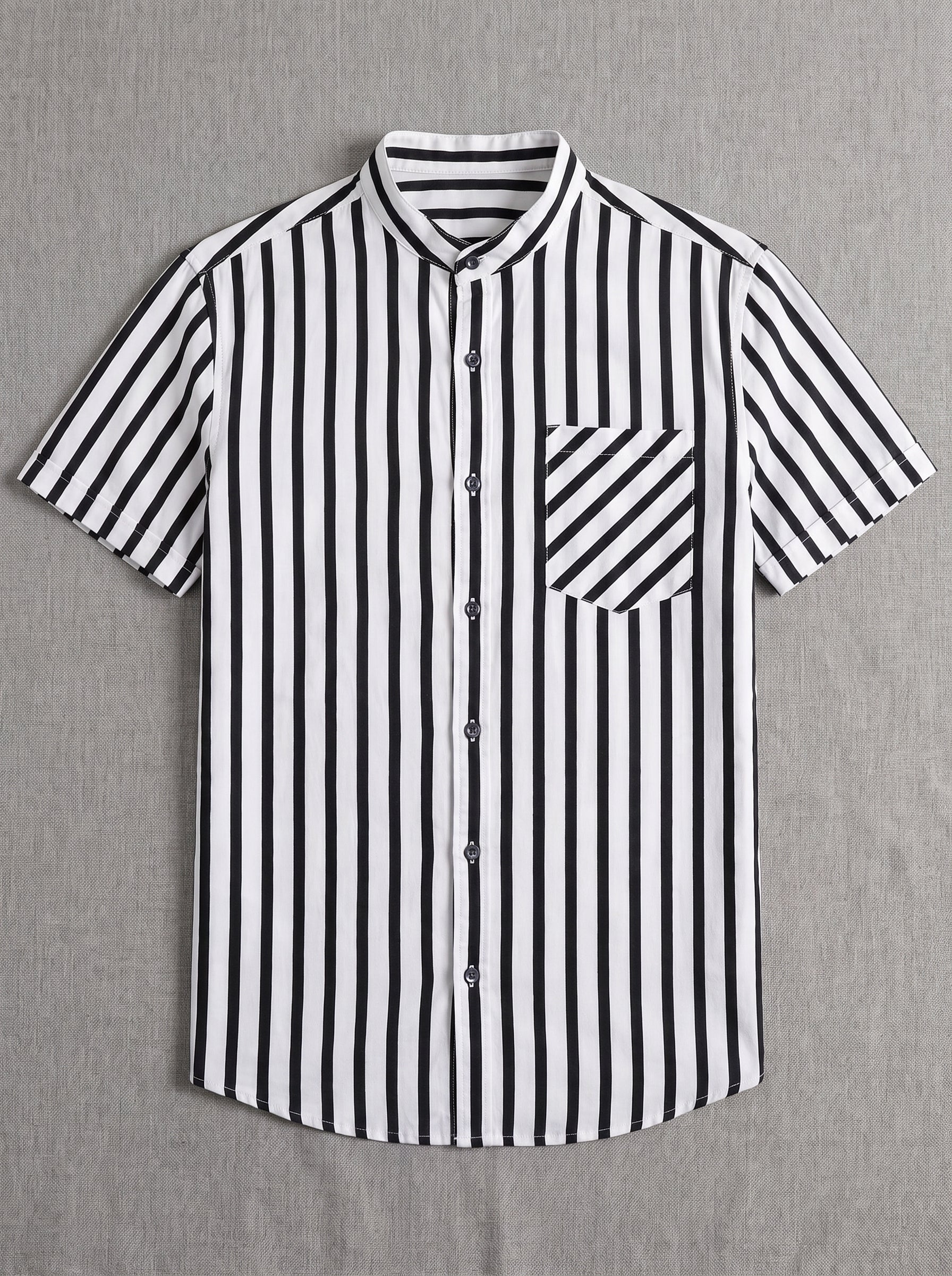 Camisa Neru Stripe Black
