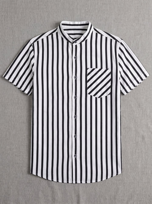 Camisa Neru Stripe Black