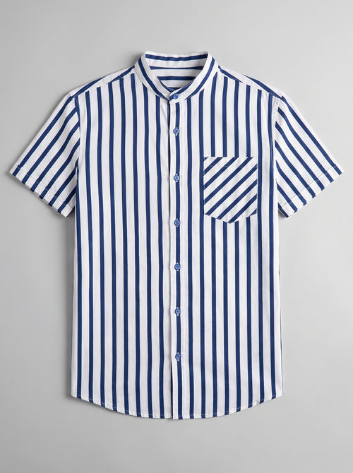 Camisa Neru Stripe Navy