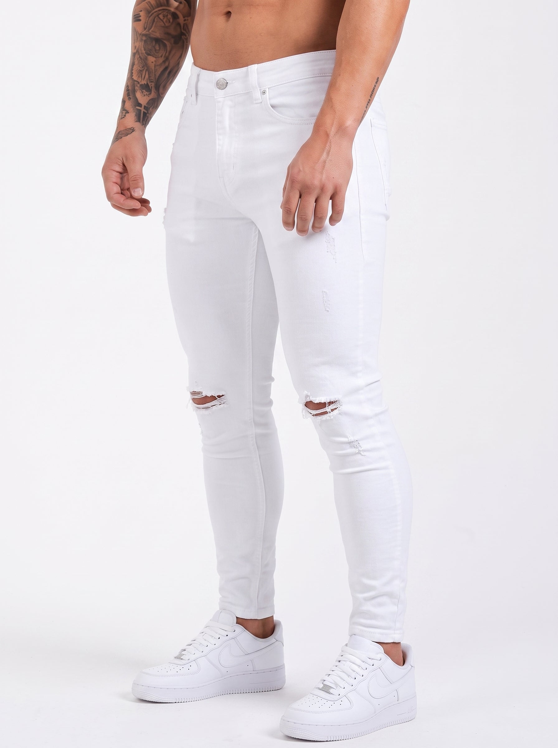 JEAN SKINNY - BLANCO ROTO RODILLA