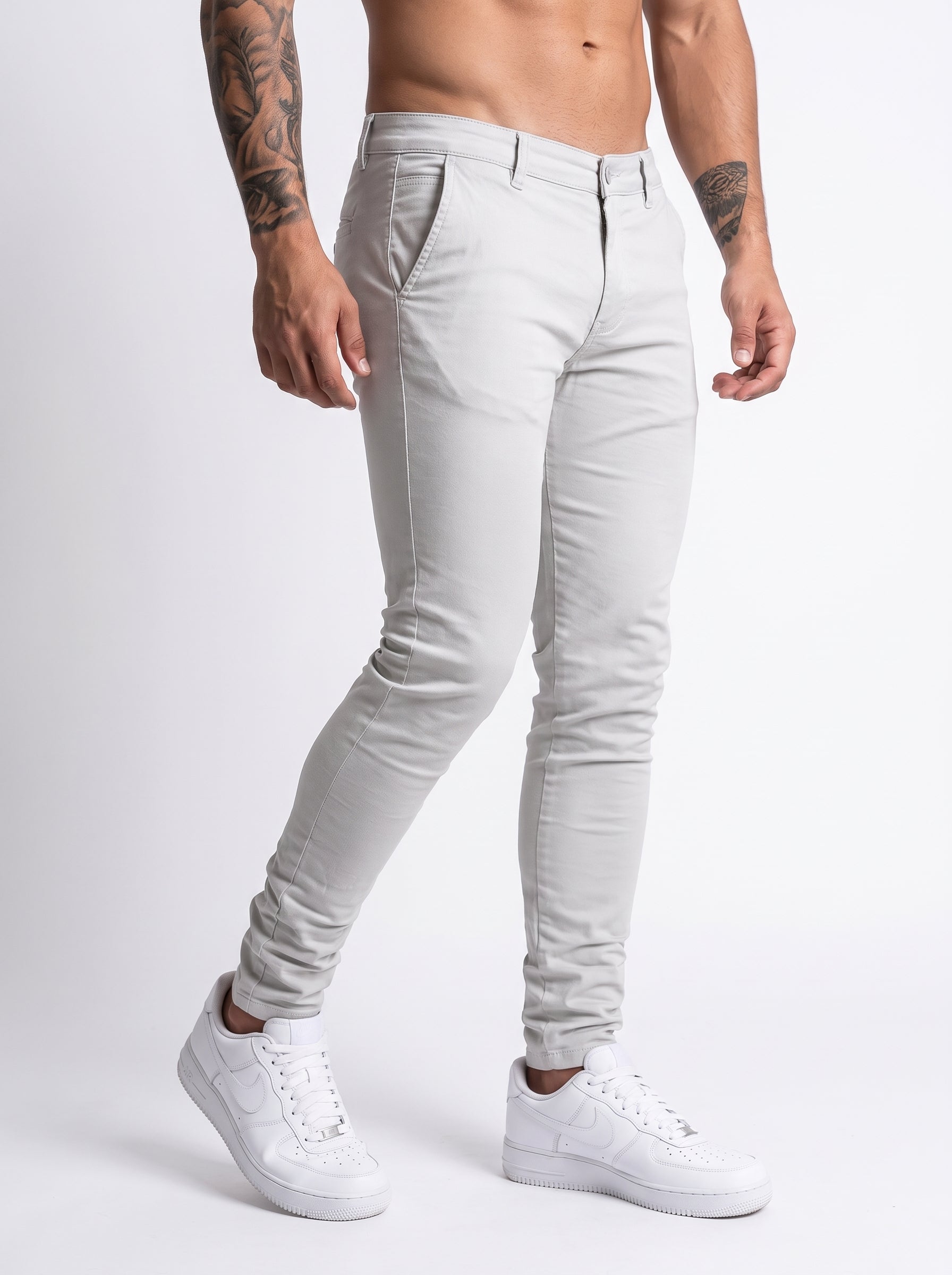 DRILL SLIM GRIS PERLA