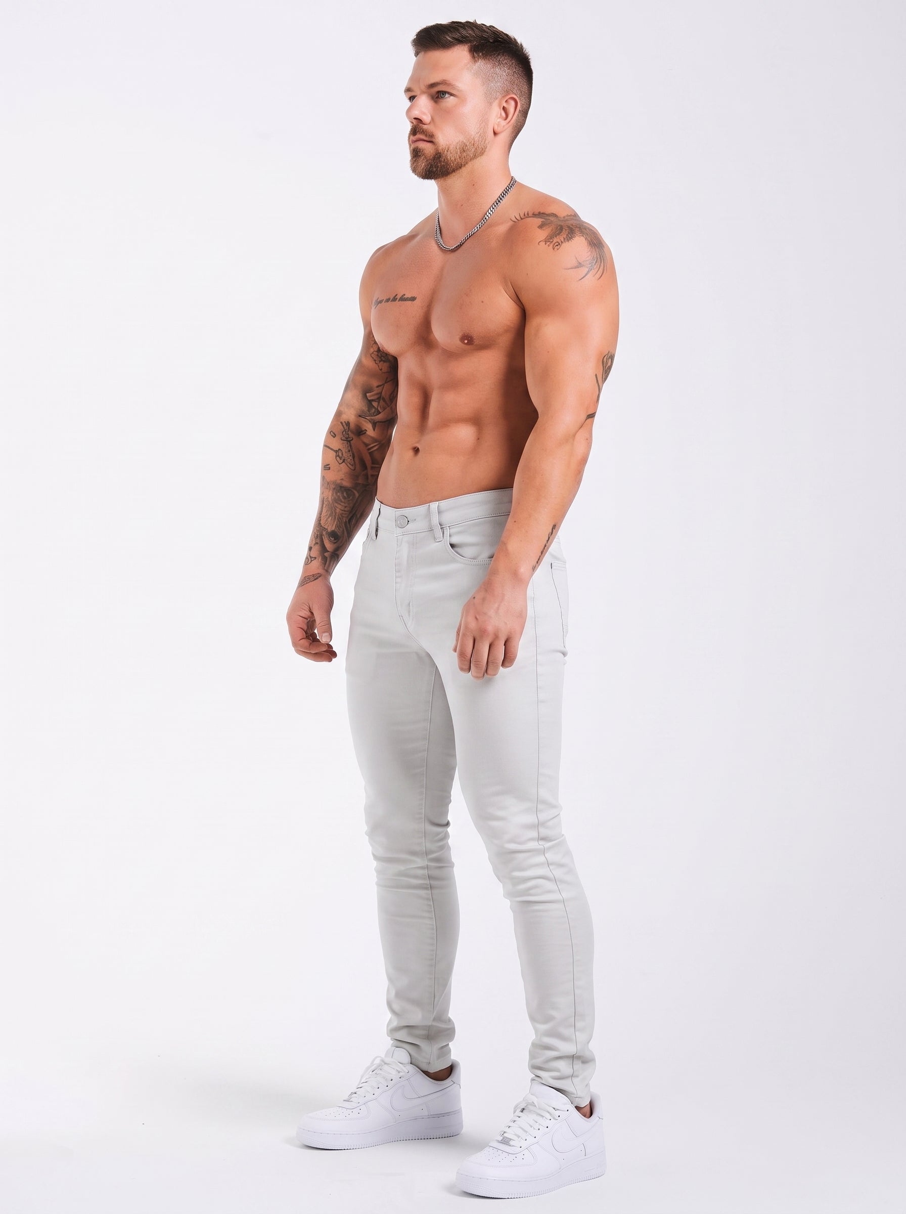 DRILL SLIM GRIS PERLA