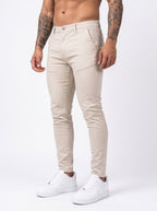 Pantalón Drill Slim Fit Marfil