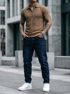 JEAN MOM FIT -  AZUL INDUSTRIAL