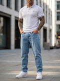 JEAN MOM FIT -  AZUL CIELO