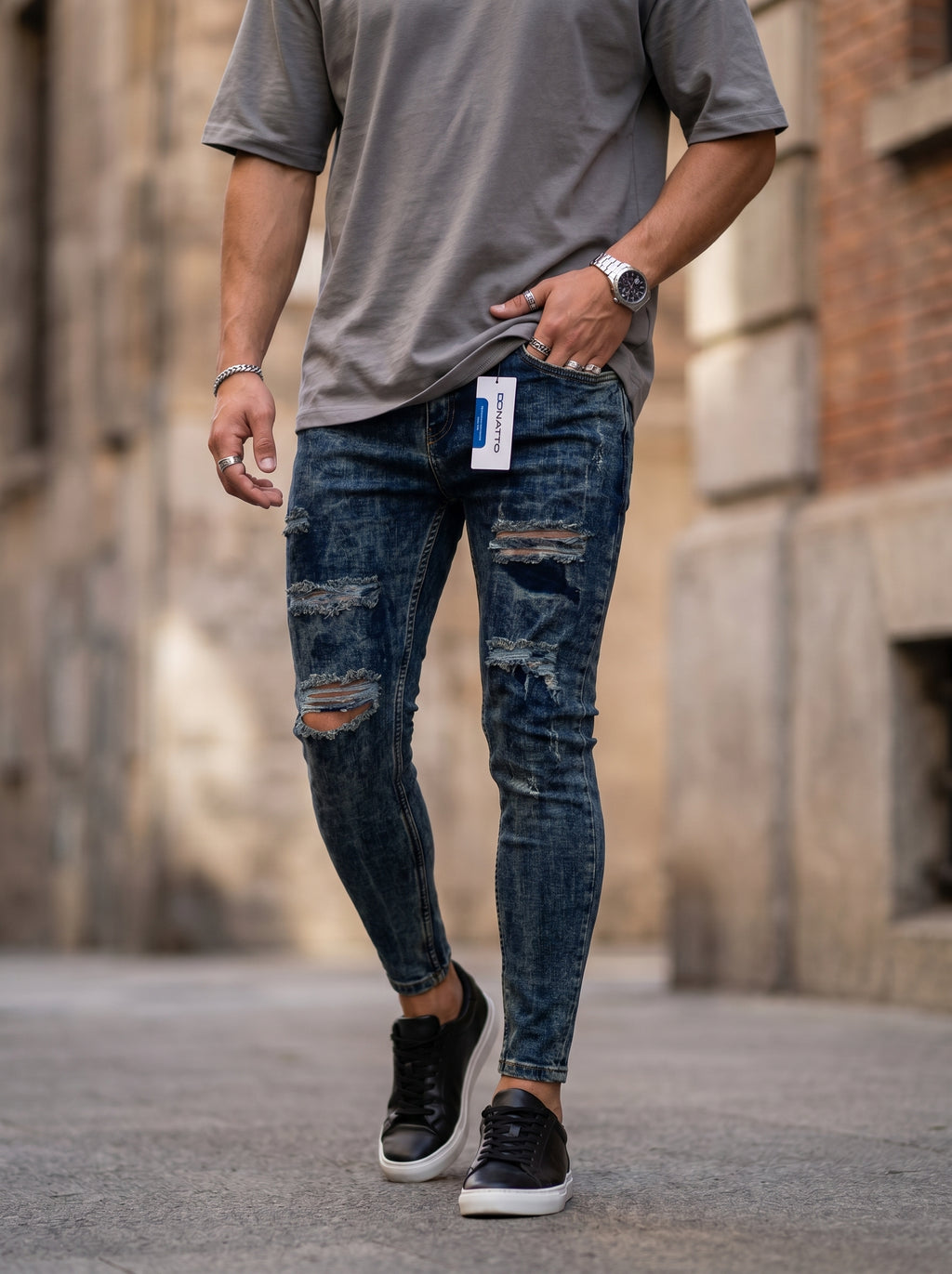 POLO MONACO ITALY - JEAN SKINNY  DARK URBAN