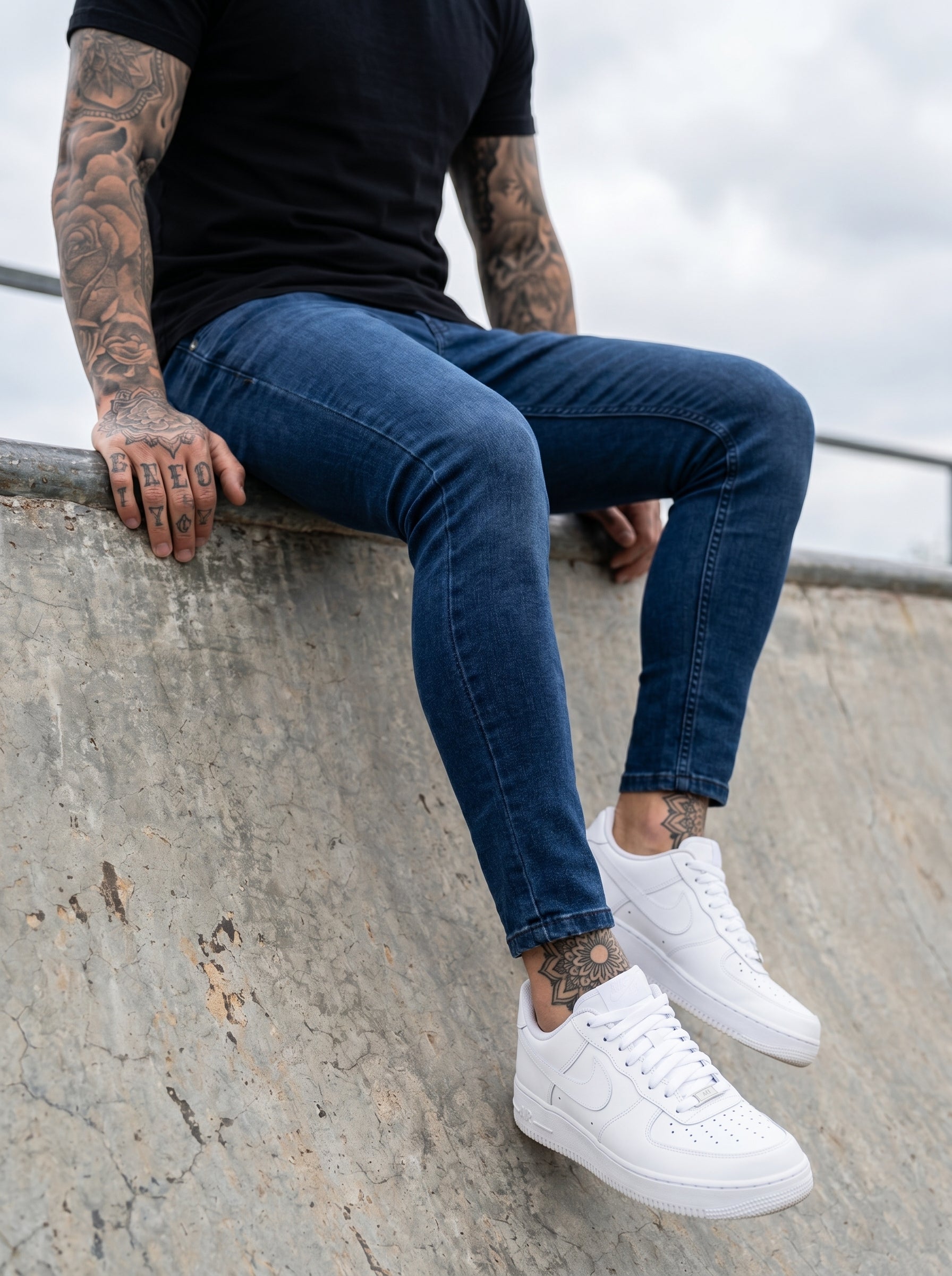 JEANS SKINNY FIT - AZUL PETROLEO