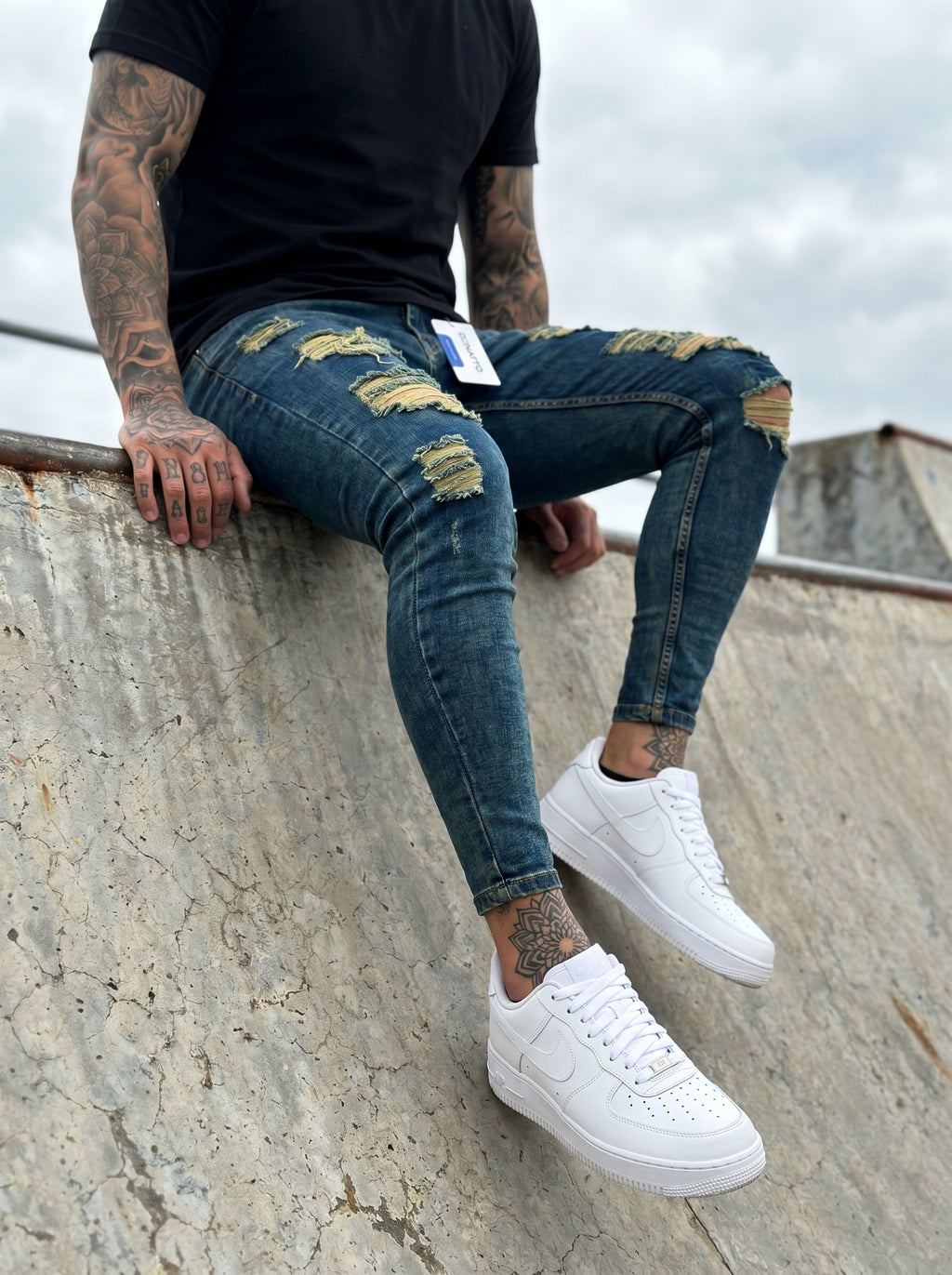 POLO MONACO NOIR - JEANS SKINNY VERDE FROST