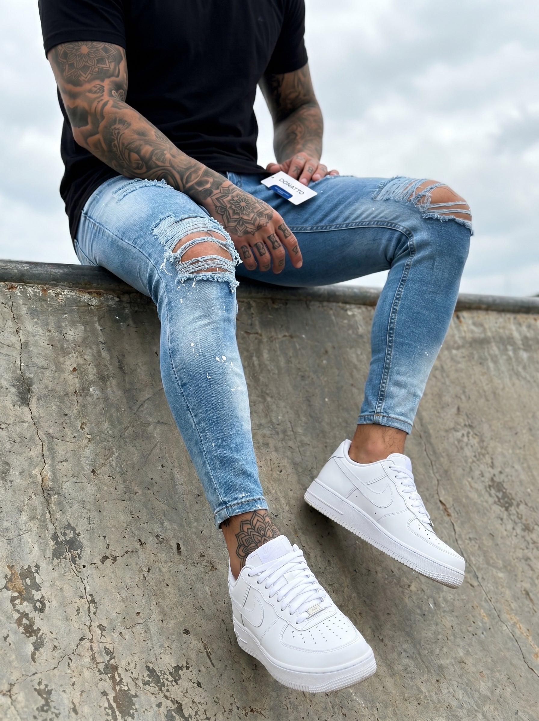 POLO MONACO STRIPE BLACK - JEAN SKINNY BLUE URBAN