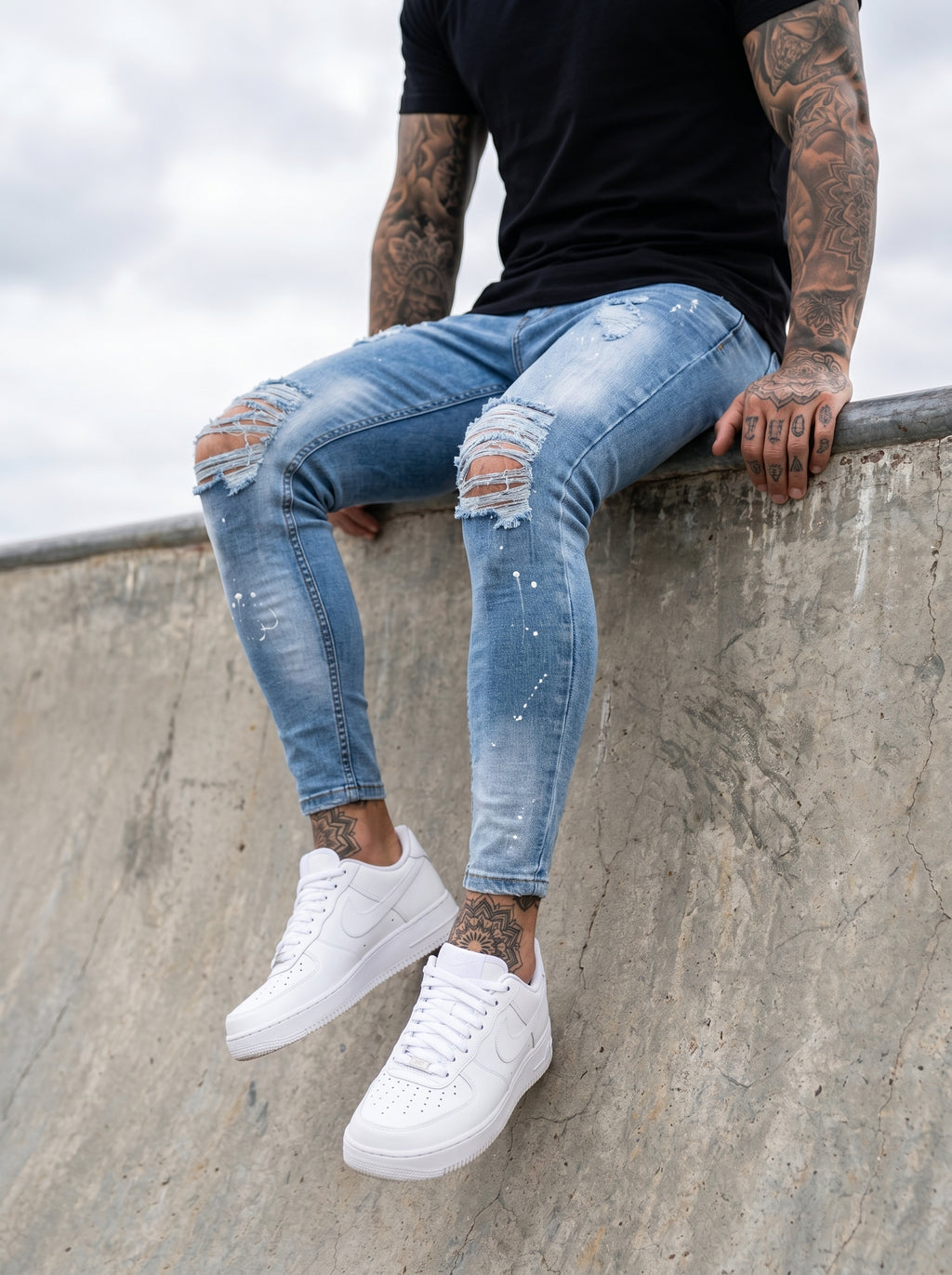 POLO MONACO STRIPE BLACK - JEAN SKINNY BLUE URBAN